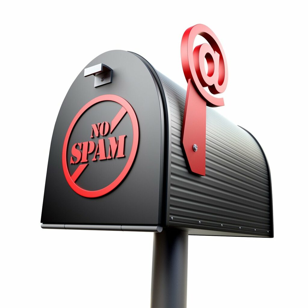 Mailbox saying "no spam"